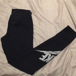 Black Nike Logo Running Leggings Size S